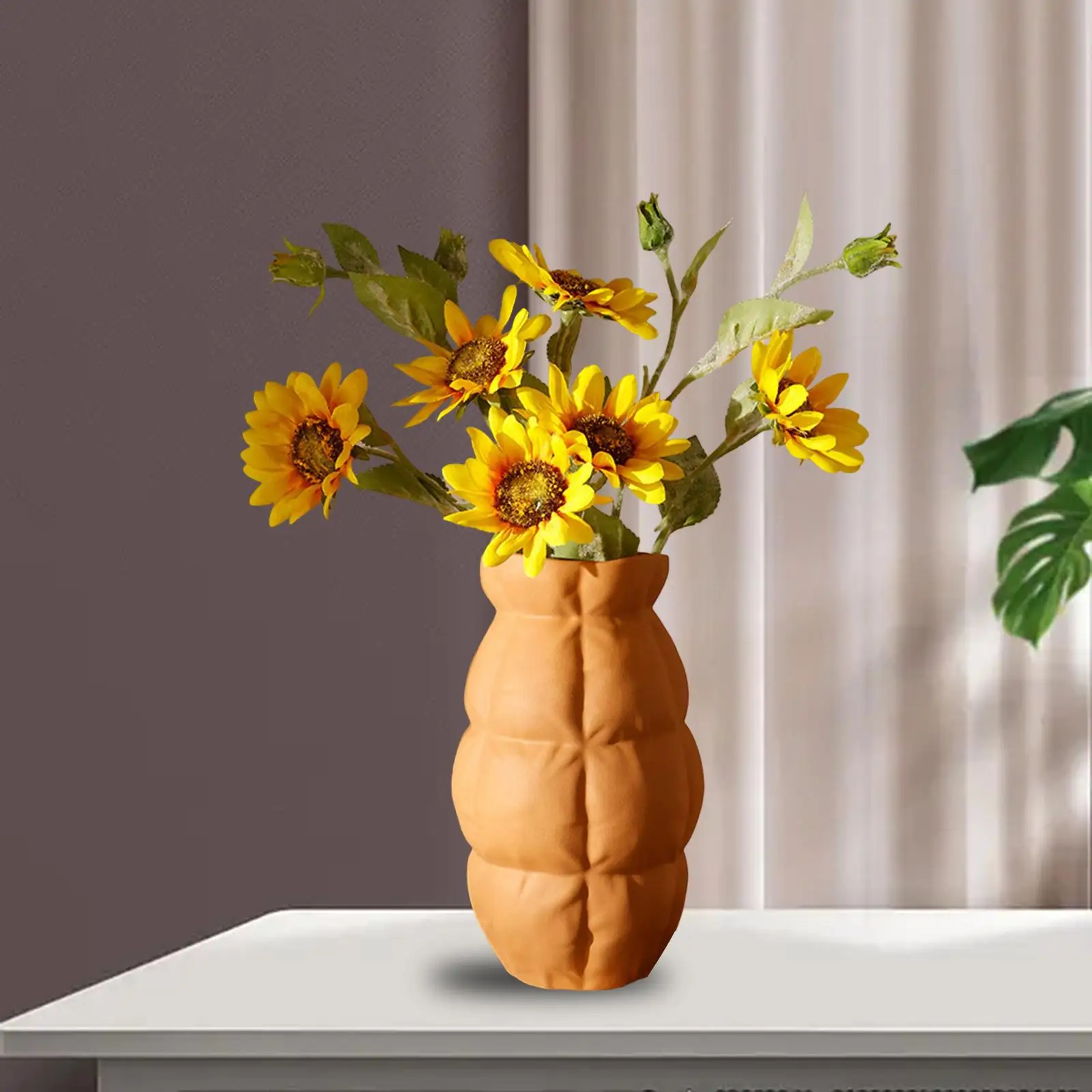 Nordic Style Vase Flower Container Flowerpot Statue Floral Arrangement for Office Hotel Desktop Living Room Decoration