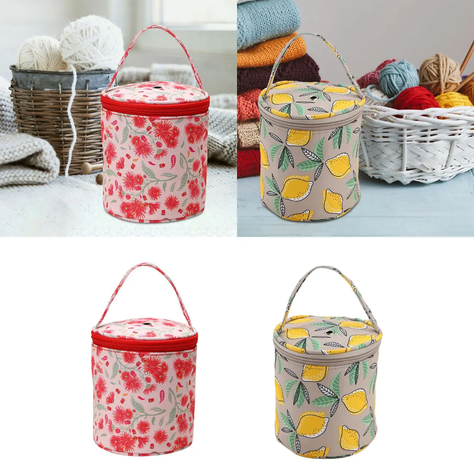 Knitting Bag Yarn Holder Case Crochet Bag Yarn Storage Organizer Yarn Storage Bag for Sewing Accessories Crochet Hooks Traveling