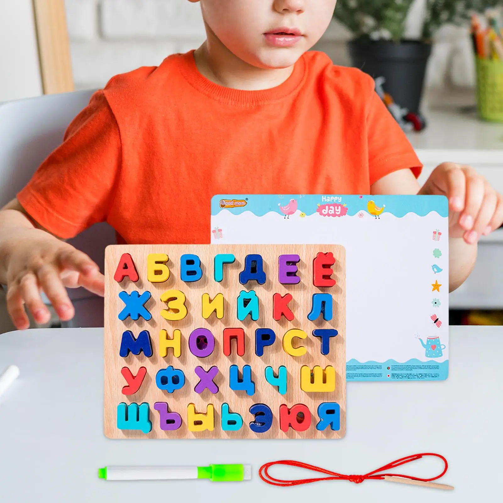 Russian Blocks Jigsaw Montessori Preschool Toy Birthday Gift Colorful Appearance