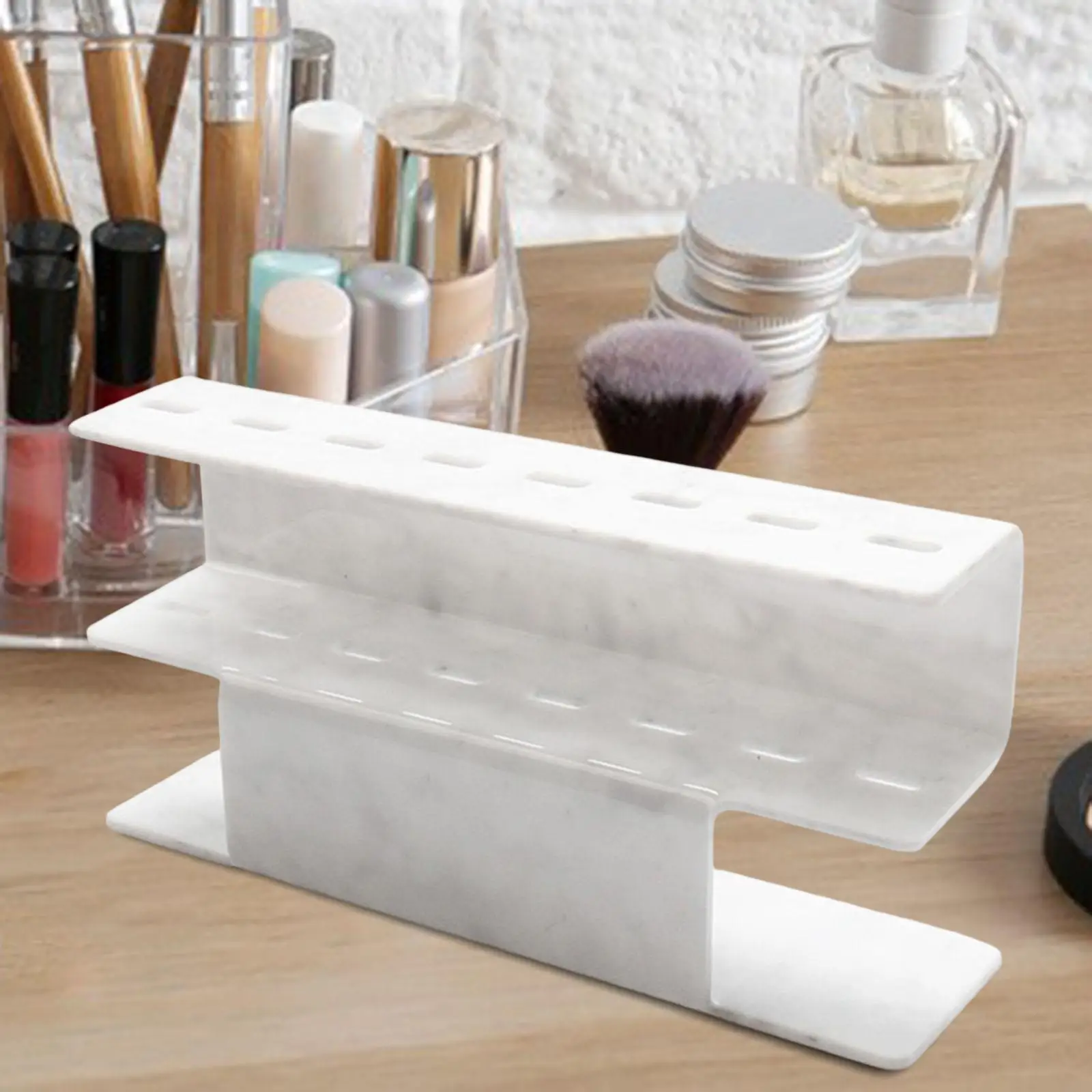 Acrylic Eyelash Tweezer Holder 8 Holes Display Storage for Dresser Salon