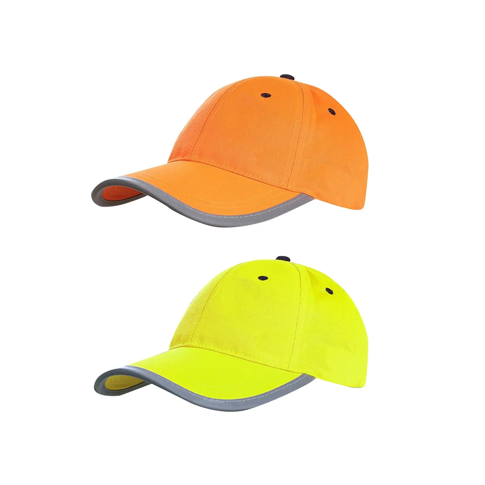 Reflective Running Cap Bright Neon Color Washable High Visibility Baseball Cap Safety Traffic Cap for Women Men Family Members