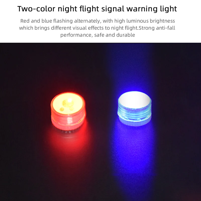 two-color night flight signal warning light Red and blue flashing alternately . high 