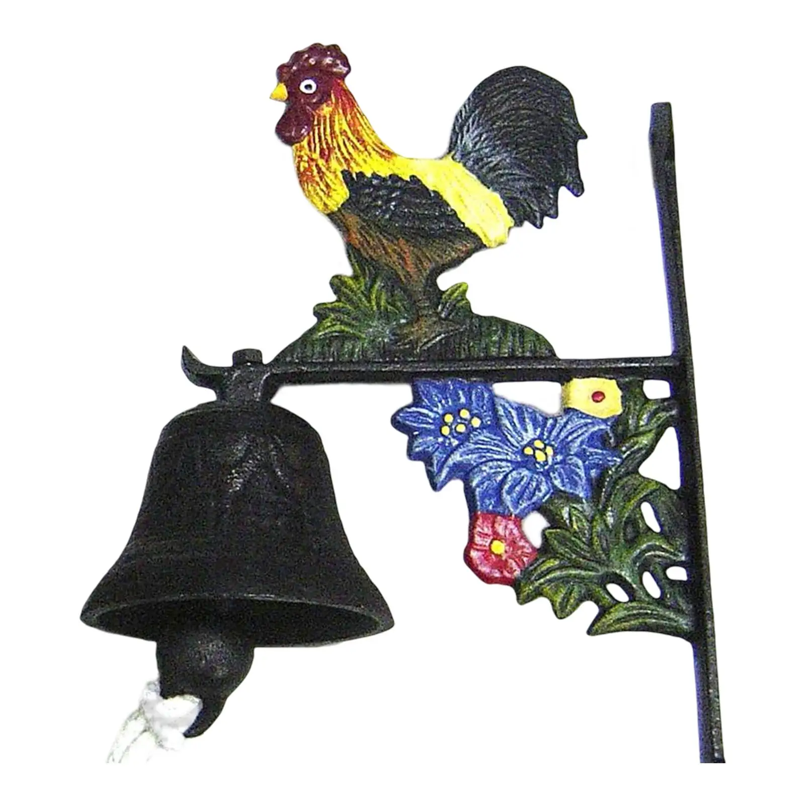 Antique Cast Doorbell Manually Shaking Hanging Decorative Bell Rooster Door Bell Indoor Farmhouse Patio Porch Decor