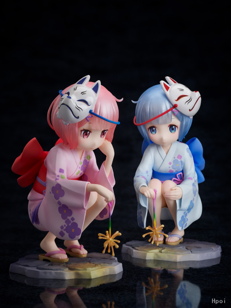 Фигура из ПВХ фигура аниме F:NEX Оригинал: Re:Zero REM RAM память детства  Лето 11 см коллекционные игрушки подарок | AliExpress