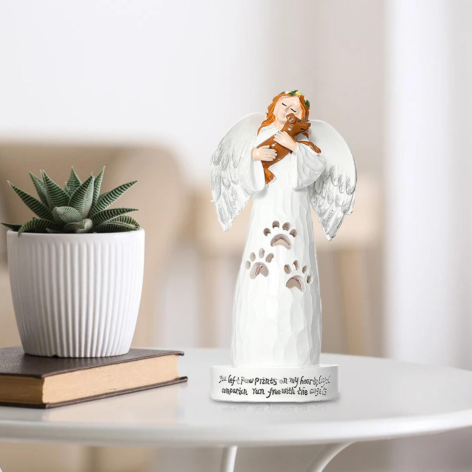 Fairy Statue Garden Ornament Porch Angel Sculpture Yard Art Resin Craft Landscaping for Home Garden Decoration