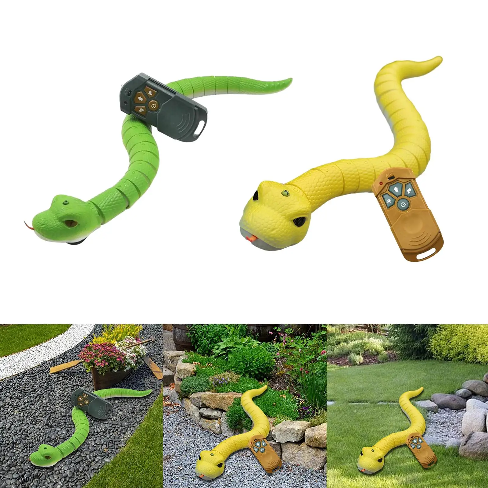 RC Snack Toy USB Rechargeable Flexible Joints RC Realistic Snake Toy for Birthday Gift Practical Jokes Pet Toys Tricks Kids Toys