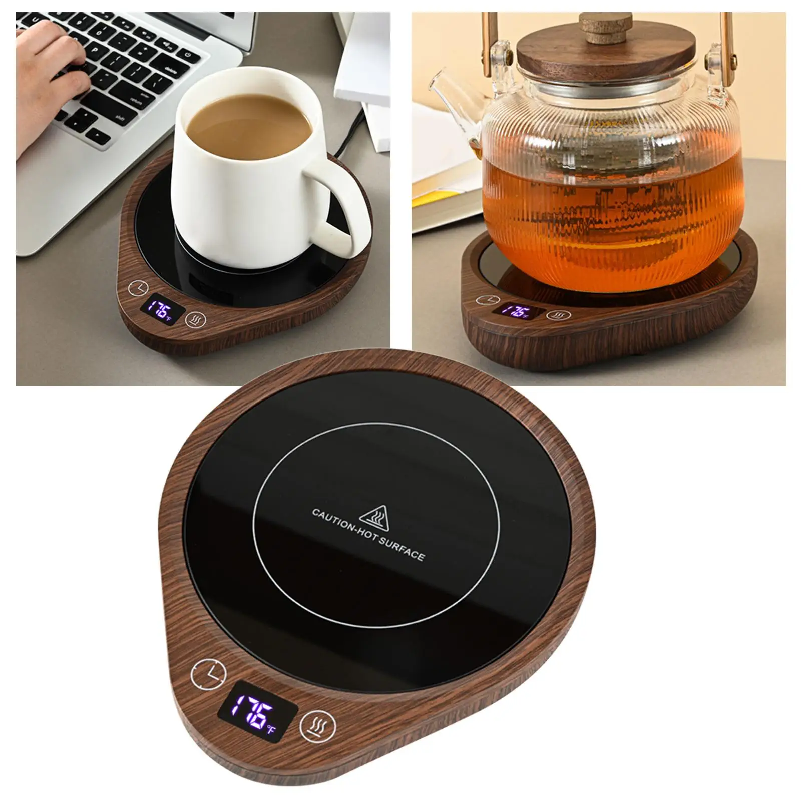 Electric Cup Heater Pad with EU Plug Drinks Milk Heating Tray Drinks Milk Heating Pad Tea Coffee Heater Pad for Milk Espresso