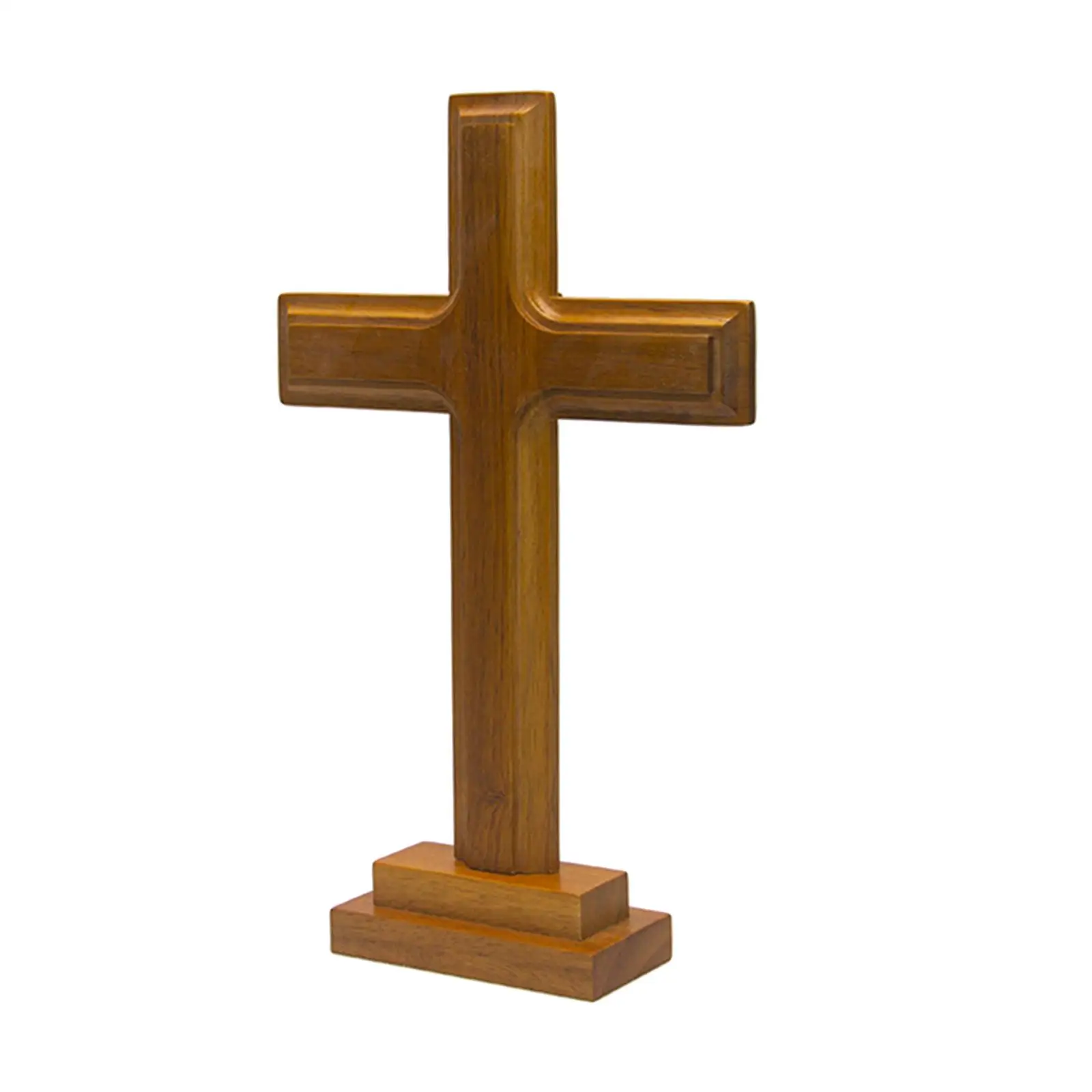 Religious  Crucifix Standing  Double-Sided Chapel  Church  Decor Figurine for Decoration Shelf Collection