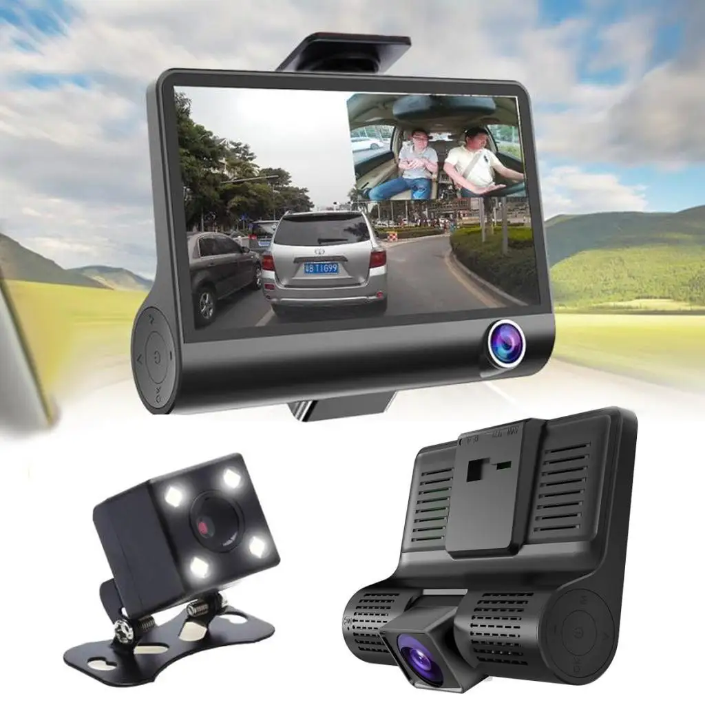 HD 1080P Car   Video Camera Driving Recorder Rear View Camera G Sensor