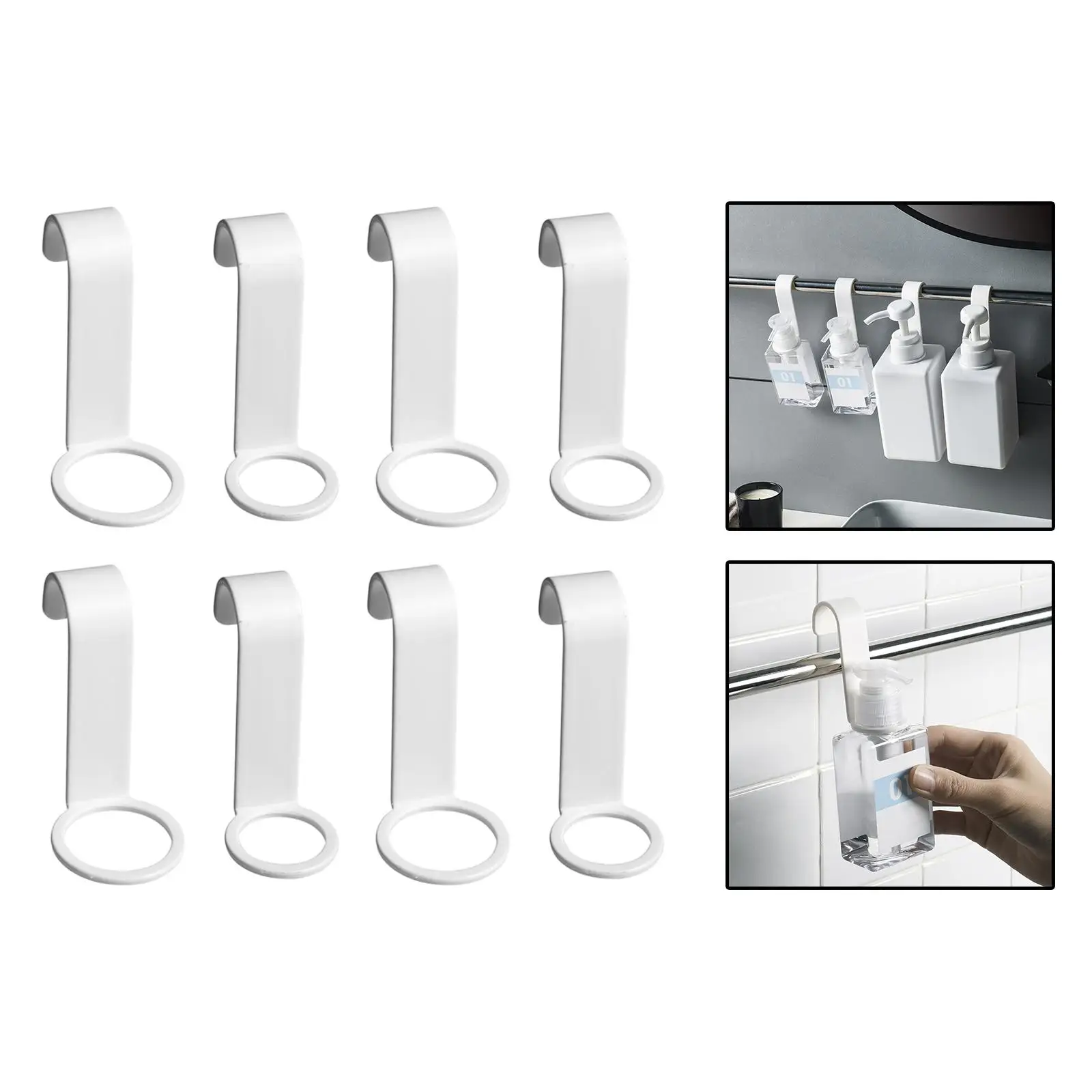 8x  Gel Bottle Rack Hook Shampoo Lotion  Rack Hanger for Bathroom