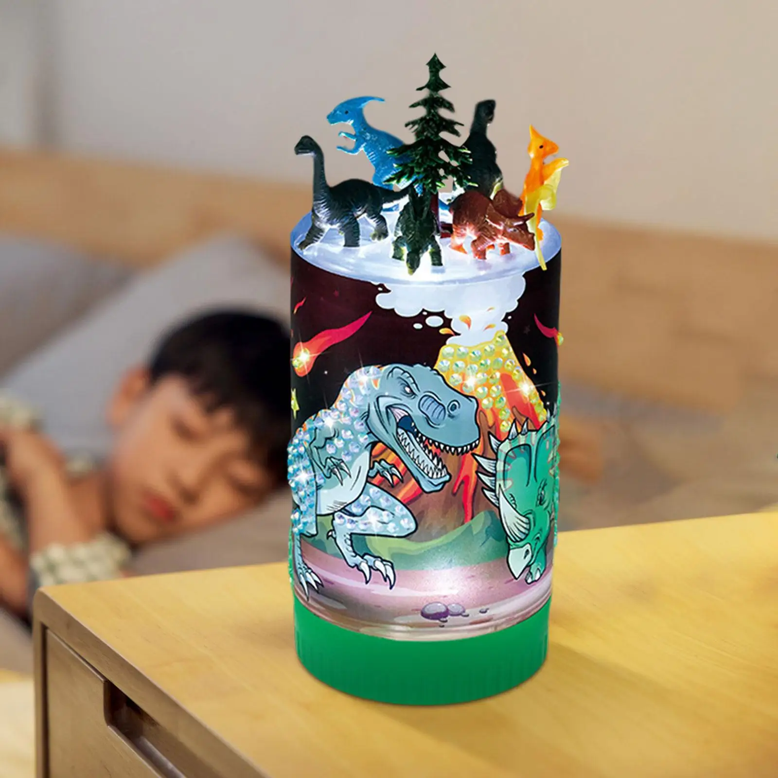 Dinosaur Desk Light with Remote Control Cute Kids Colllection Set Dimmable NightStand Lamp for Children`s Room Home Decor