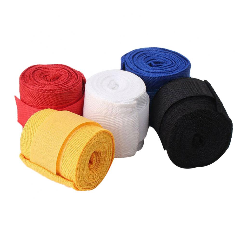 Description Picture 4 of item2.5mx5cm Boxing Sports Cotton Strap Bandage Cover Muay Taekwondo Hand Glove Wrap Protector De Boxeo