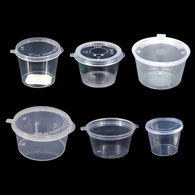 12pcs Mini Plastic Sauce Cups Food Grade Plastic Oil Sauce BBQ Seasoning  Case Boxes – the best products in the Joom Geek online store