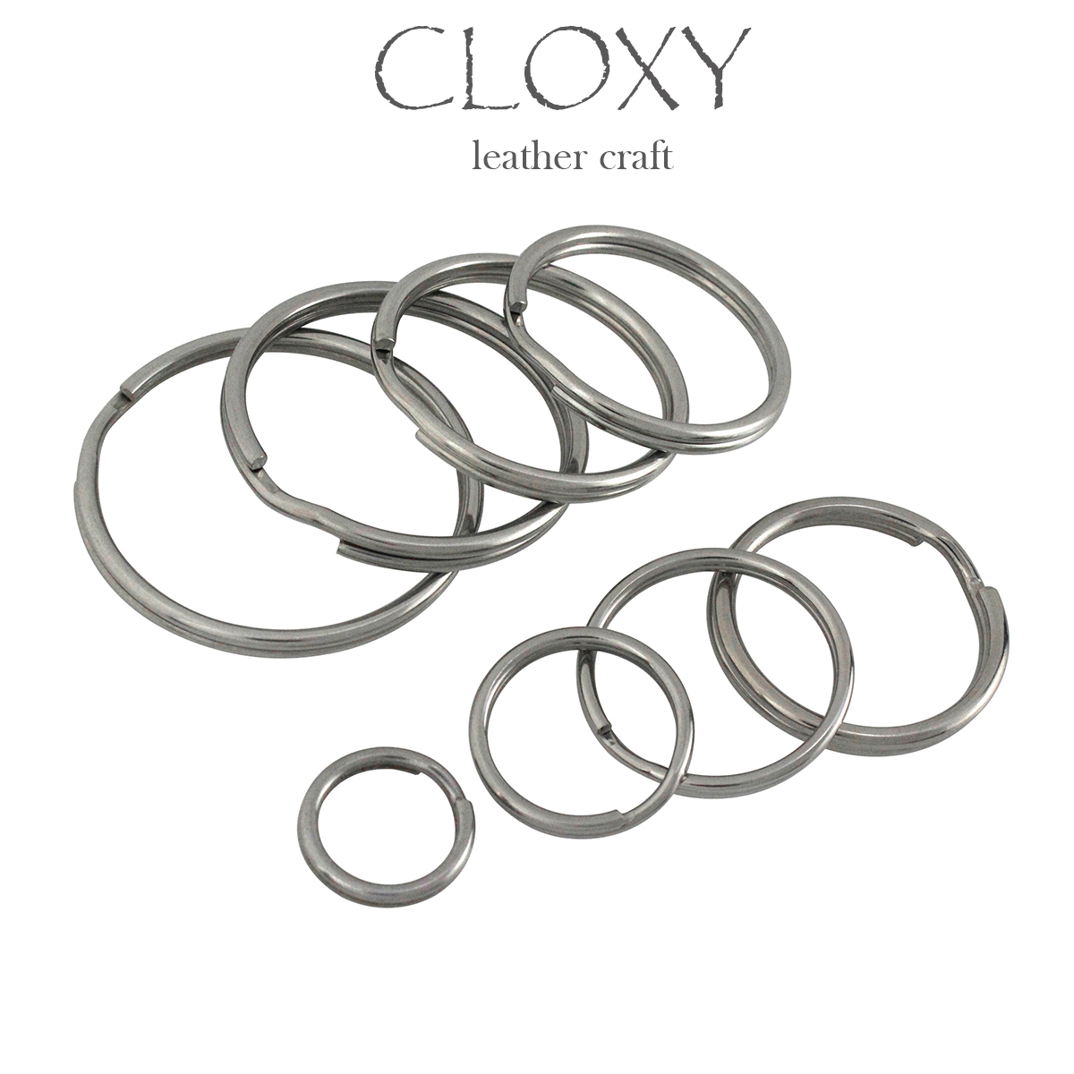5 Stück Metall-Sprengringe, runder Draht, Doppelschlaufen-Schlüsselanhänger, Edelstahl-Schlüsselanhänger, Schmuckzubehör, DIY-Hardware-Zubehör – Detail 6