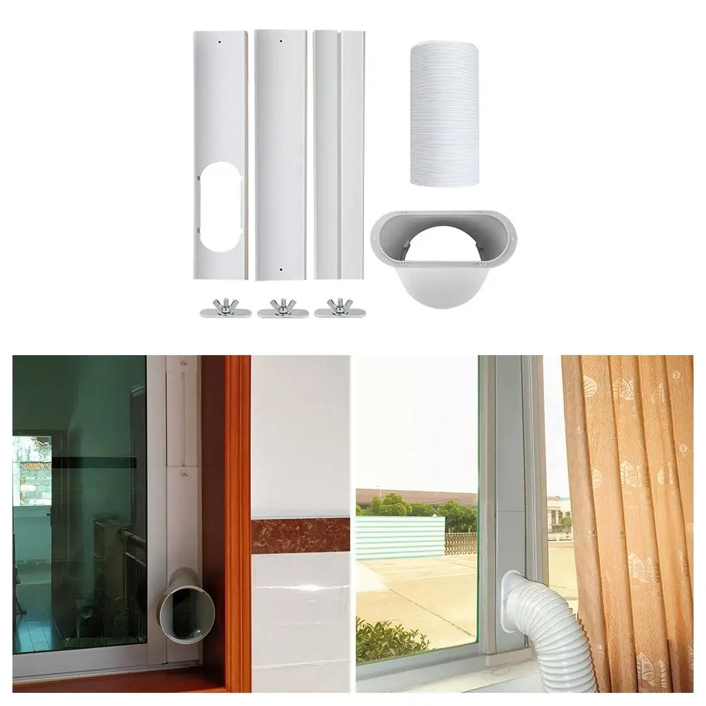 Portable Air Conditioner Window Seal Plates Kit Plastic Vent Kit for Door