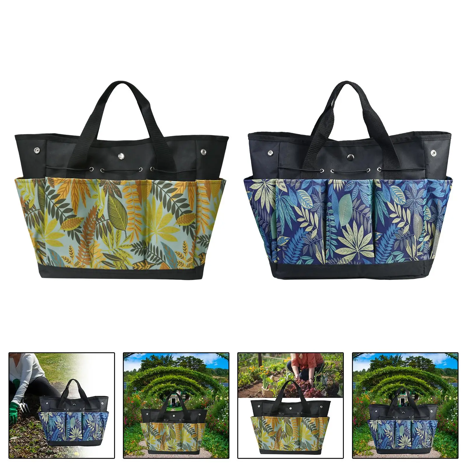 Garden Tote Bag with Pockets Portable Multi Pockets Tool Storage Bag for Workshop Pliers Wrenches Repairing Screwdrivers