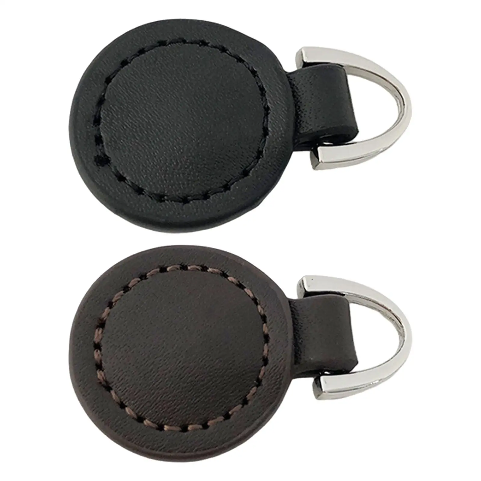 5Pcs Zipper Pull Tabs Zipper Sliders PU Leather Zipper Pulls Zipper Pull Ends for Craft Handbags Luggage Wallet Jackets