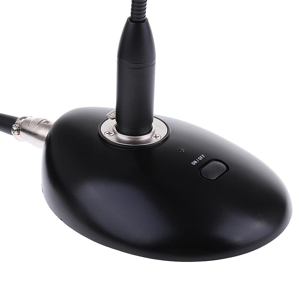 Conference Condenser Microphone w/ Mic Cover Desk Top Gooseneck Mic Flexible