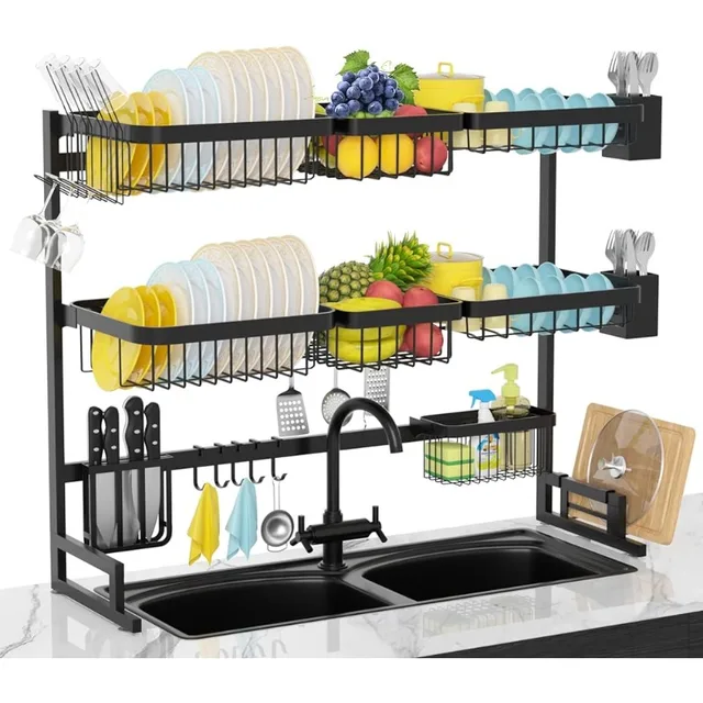 Seropy Extra Large 20.5″x13.7″ Roll Up Dish Drying Rack Over The