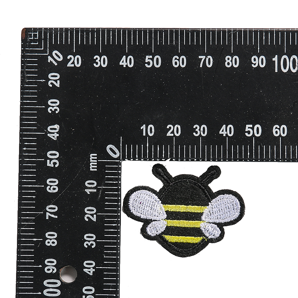 5PCS Cartoon Biene Thermoadhäsive Patches Stickerei Liefert Benutzerdefinierte Eisen auf Transfers für Kleidung DIY Bekleidung Nähen Liefert – Detail 6