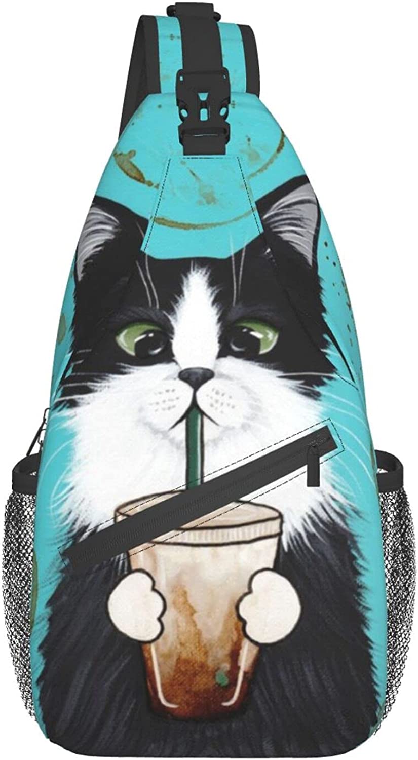 Gato estilingue mochila unisex sacos de peito