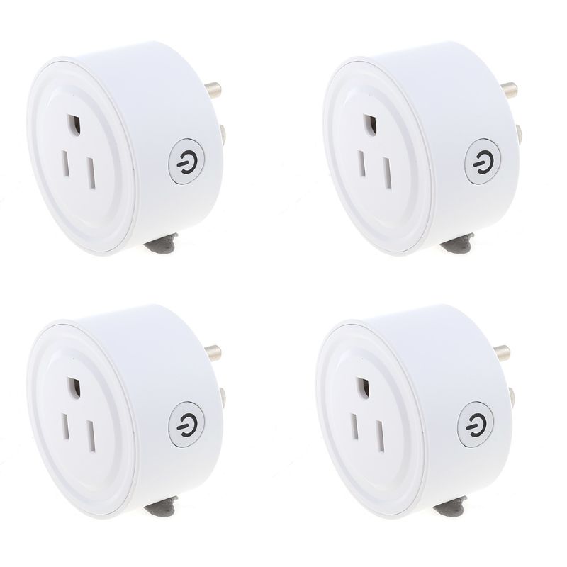 Mini enchufe inteligente Wifi, funciona con Alexa, No requiere Hub, (paquete de 4)