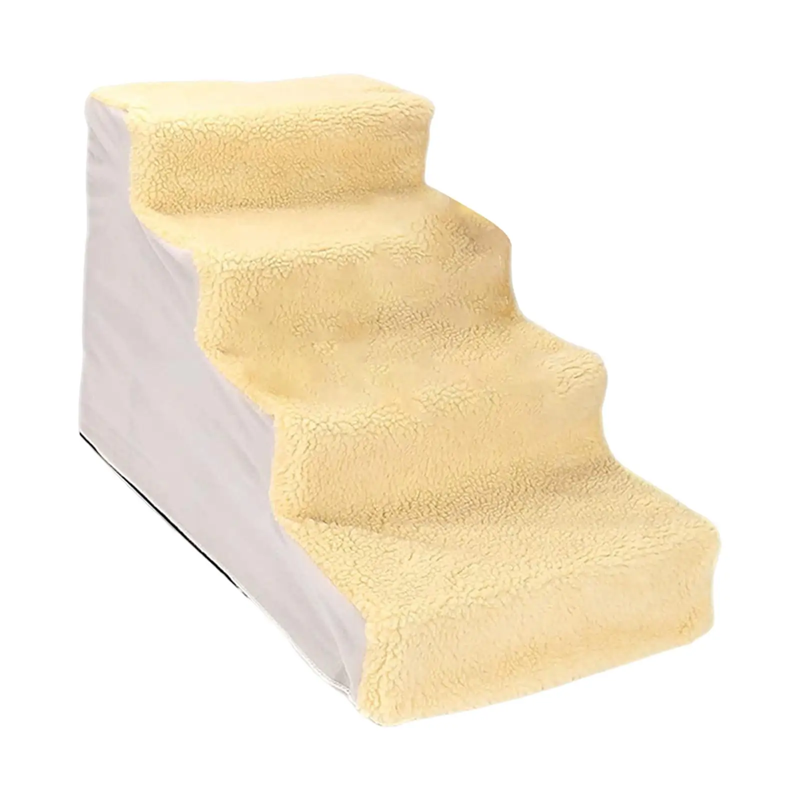 Soft Dog Stairs Ladder Ramp Soft Warm Cover Puppy Detachable Pet Supplies for Bed