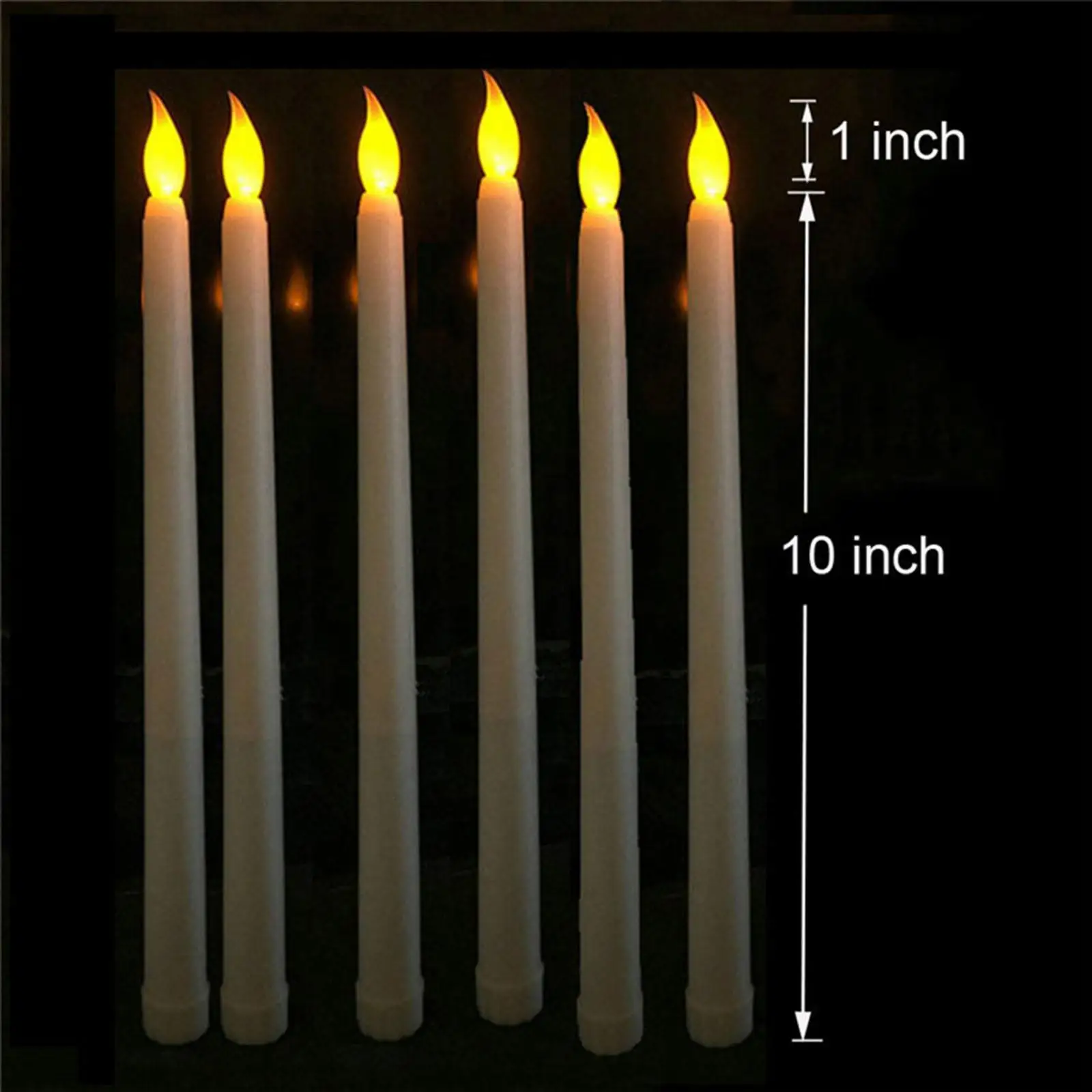 6 Pieces Flameless LED Candles Battery Operated Tea Lights Electric Candles for Party Office Wedding Bedroom Decoration