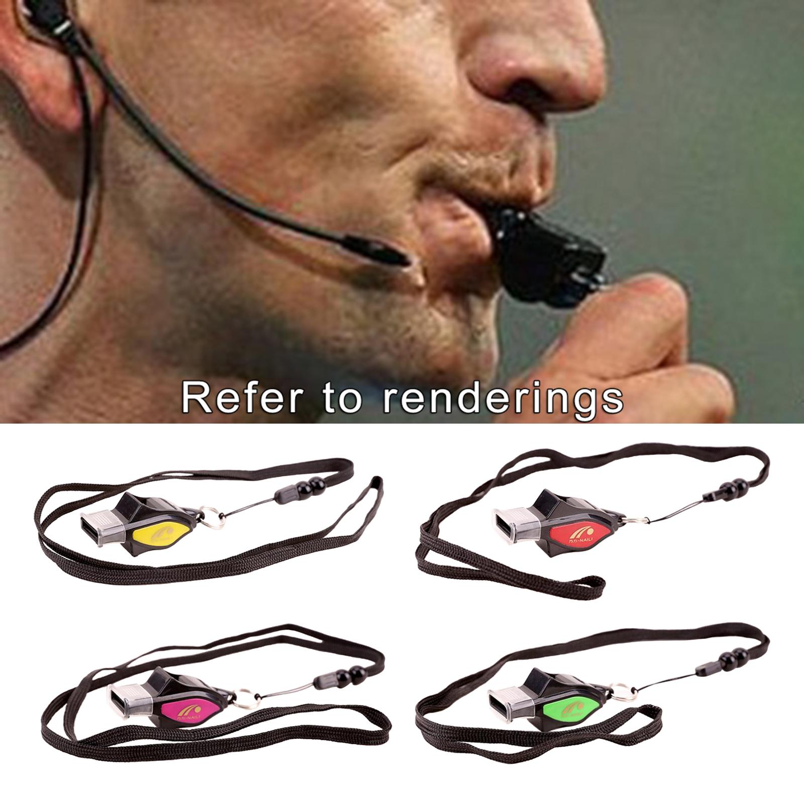 Plastic Sports Whistles with Lanyard Loud Crisp for Referees Basketball