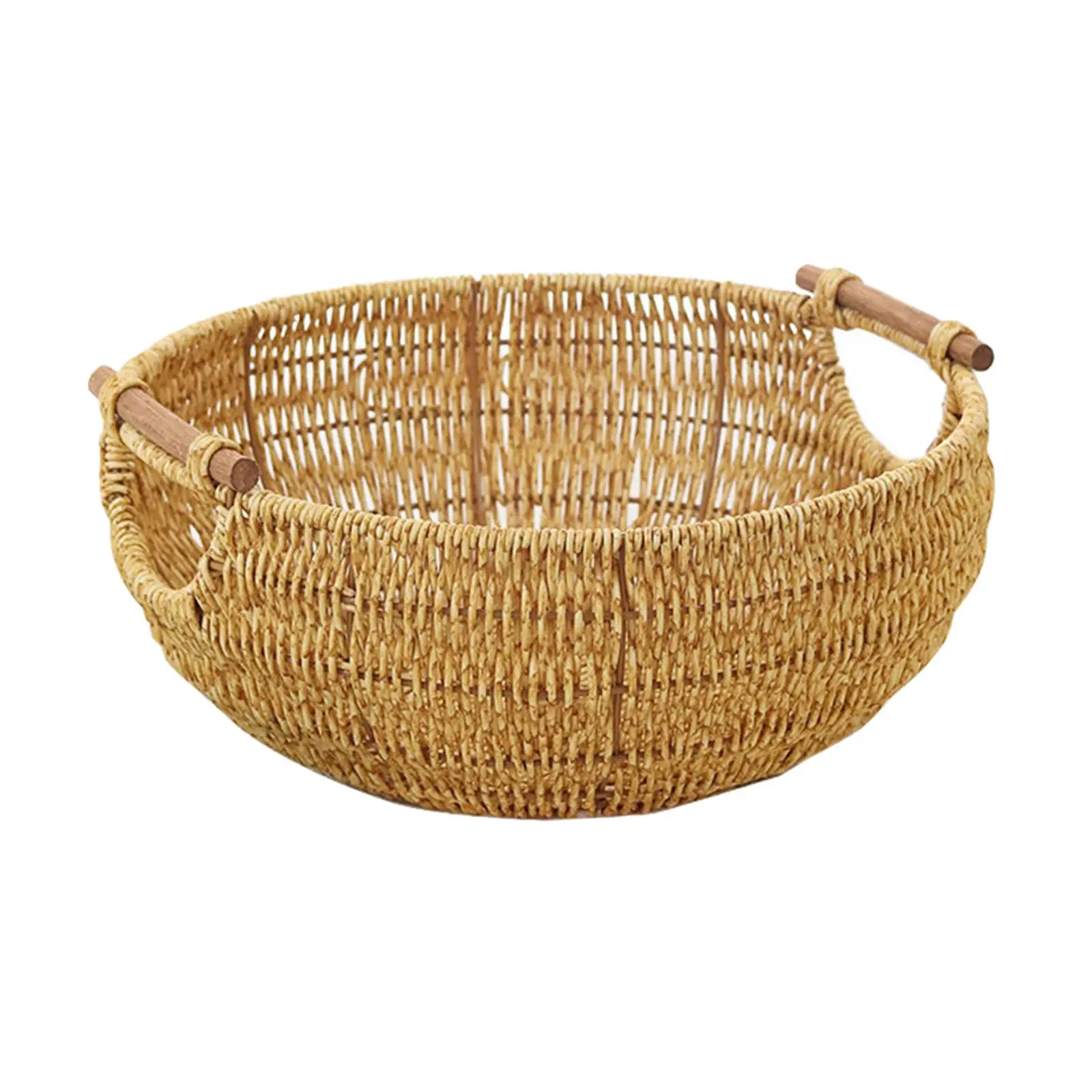Bread Egg Tray Organizer with Handle Sundries Organizer Basket Portable Woven Basket for Home Living Room Kitchen Bedroom