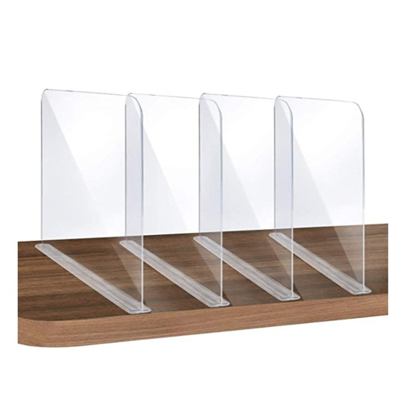 Acryl teiler Regal teiler für Schränke Organisatoren mit Holz regalen Regal teiler Schrank Geldbörsen Separatoren Regal teiler – Detail 10