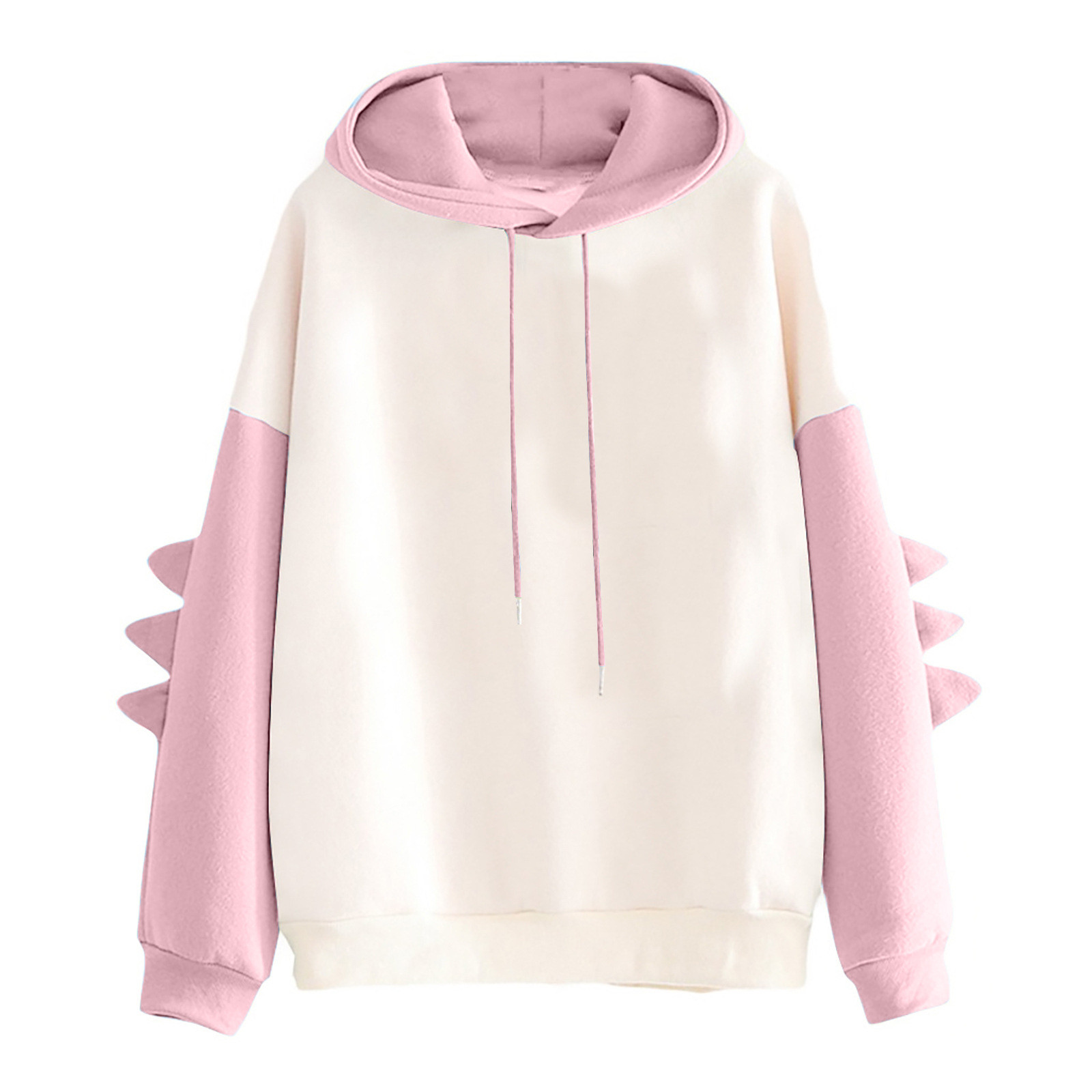 Hoodie de dinossauro superdimensionado feminino, moletom casual,