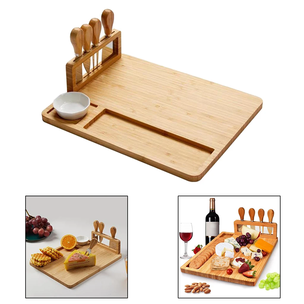 Wooden Cheese Board Set Serving Serving Utensils for Accessory 