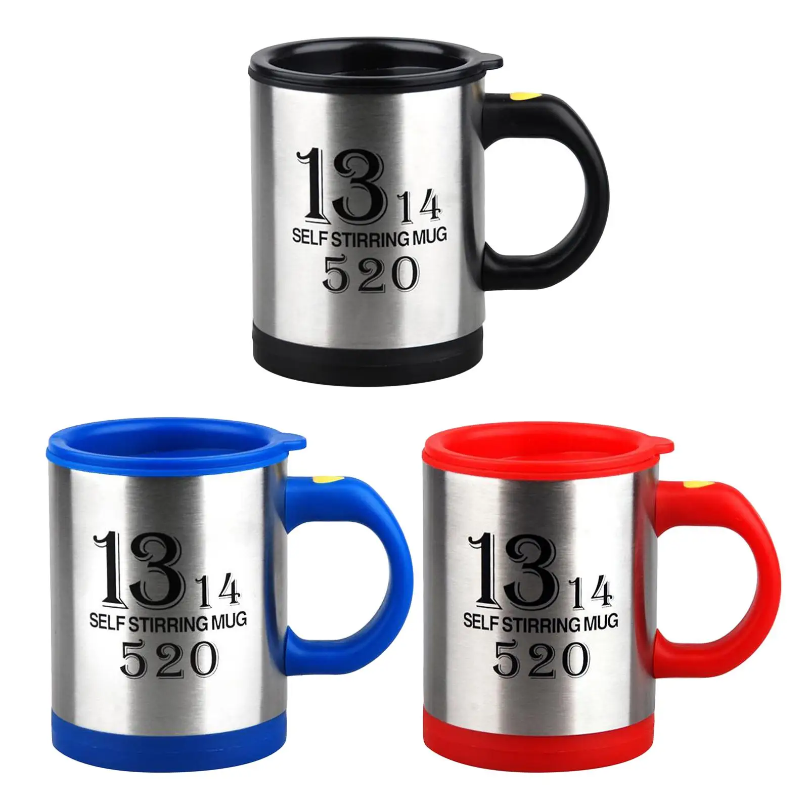Self Stirring e Mug Stainless Steel Automatic Mixing e Cup with Lid for Home, Office, Travel 400 ml / 13.5