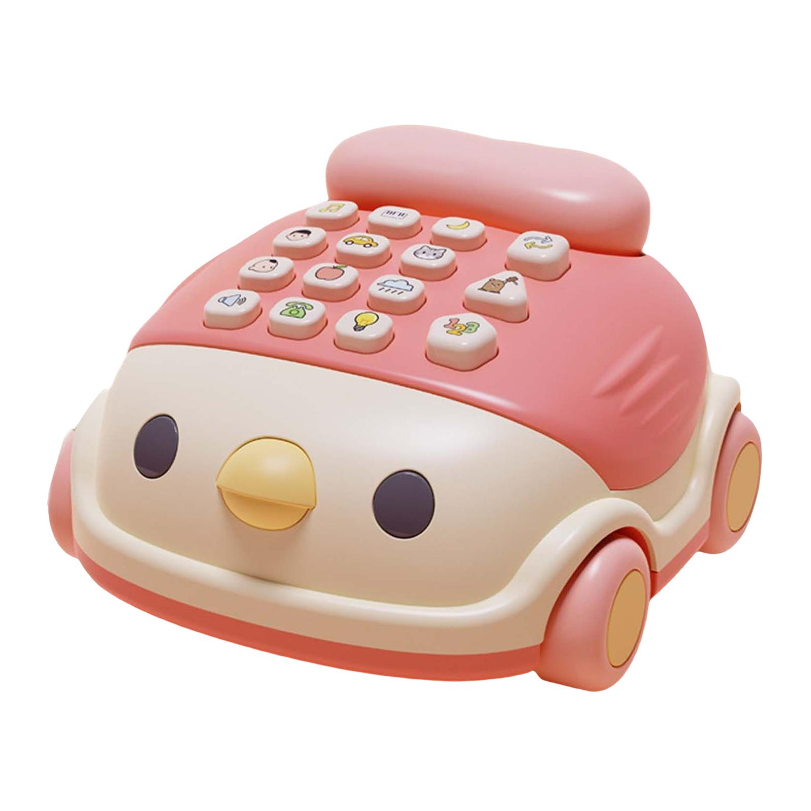 Chicken Telephone Toy Musical Toy Educational 12 Function Development Baby Telephone Toy for Practical Gift Kids Children Infant