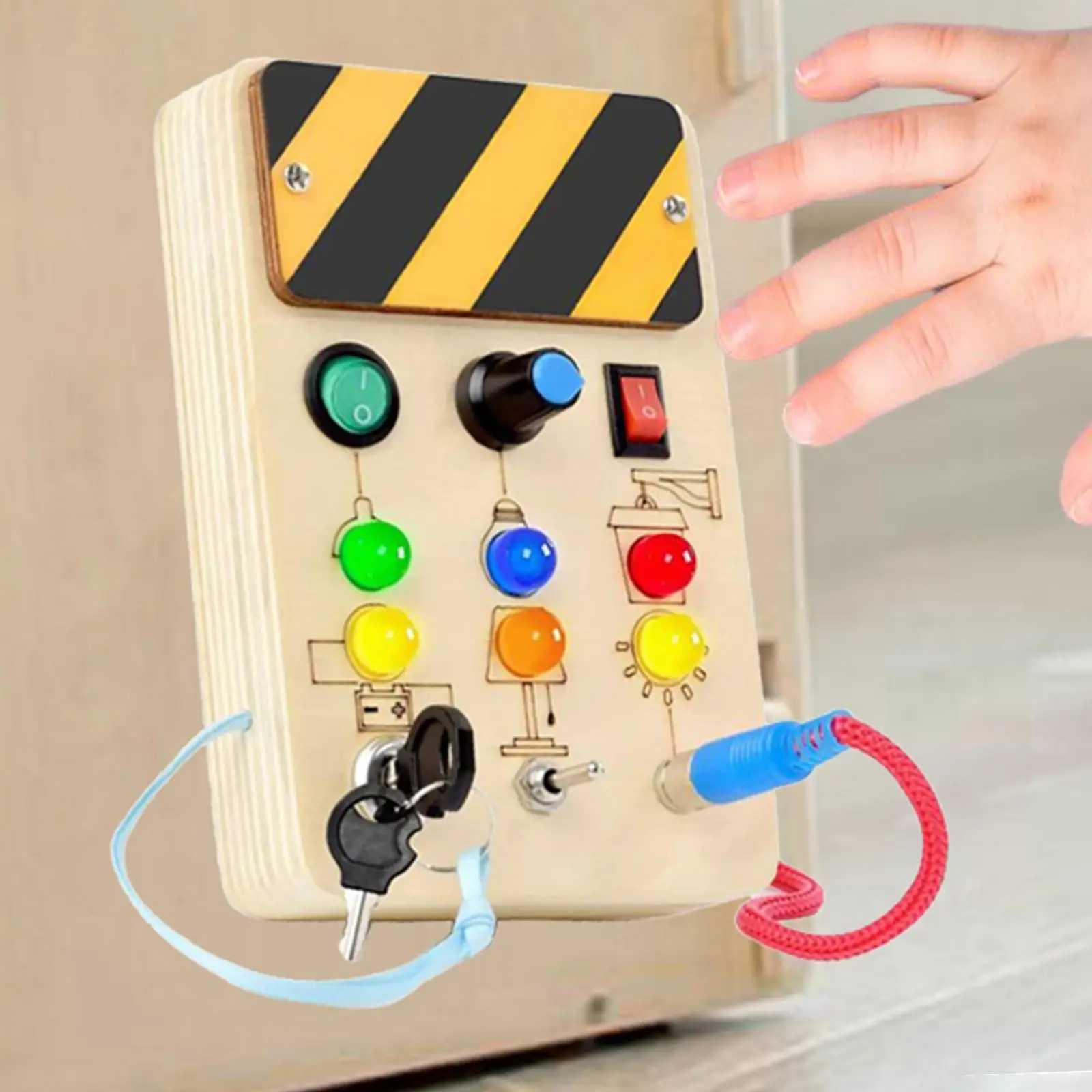 Montessori Toys with LED Light Switch Sensory Board Toys for Preschool Kids