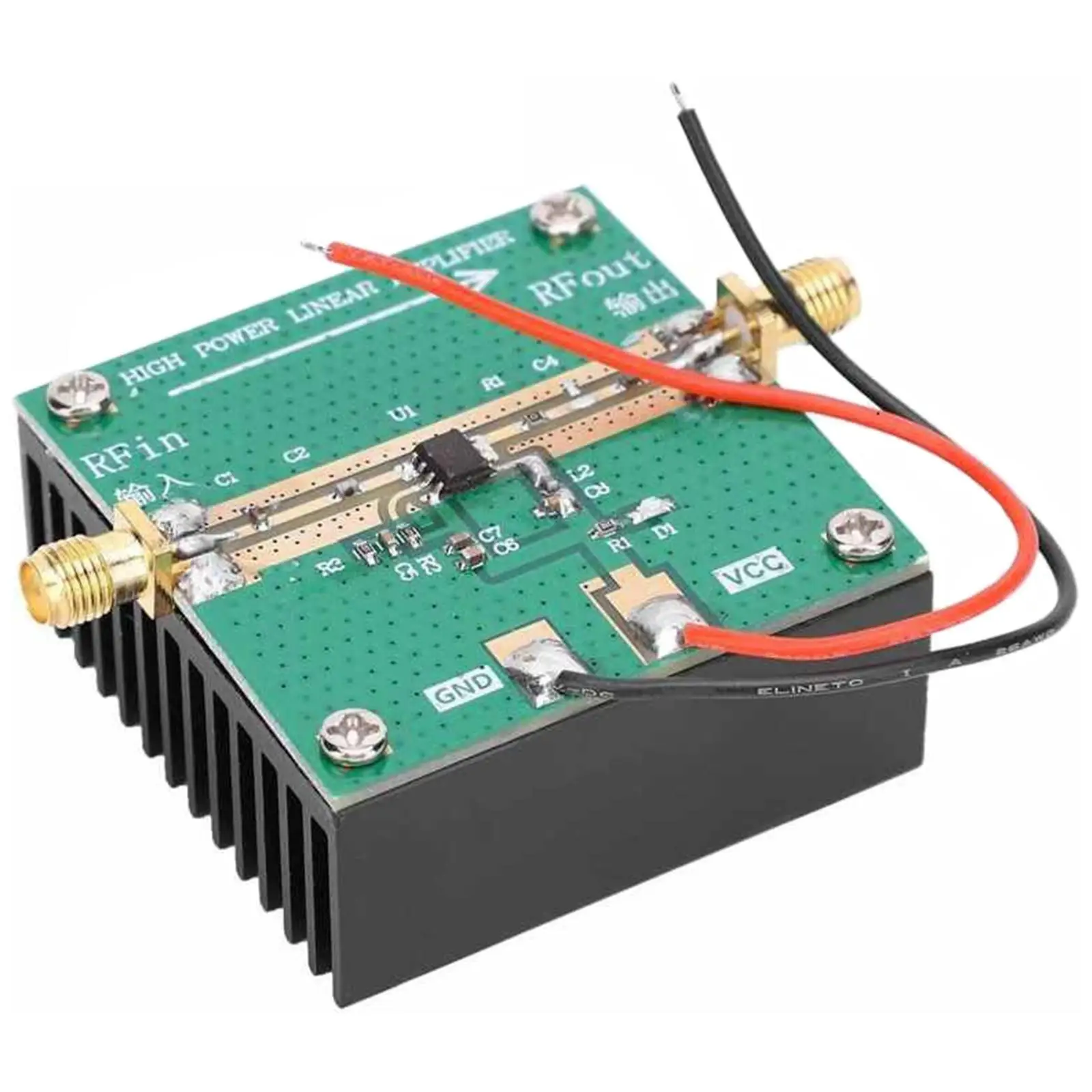 RF Power Amplifier with Heatsink, RF2126 2.4GHz 1W 400-2700MHz Amplification Module, RF Logarithmic Detector for FM Ham Radio