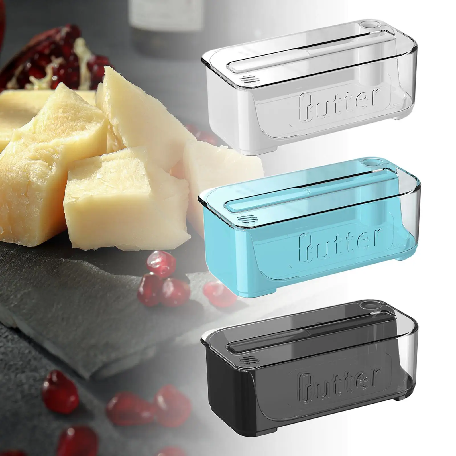 Rectangular Cheese Storage Keeper Preservation Container Food Storage Container