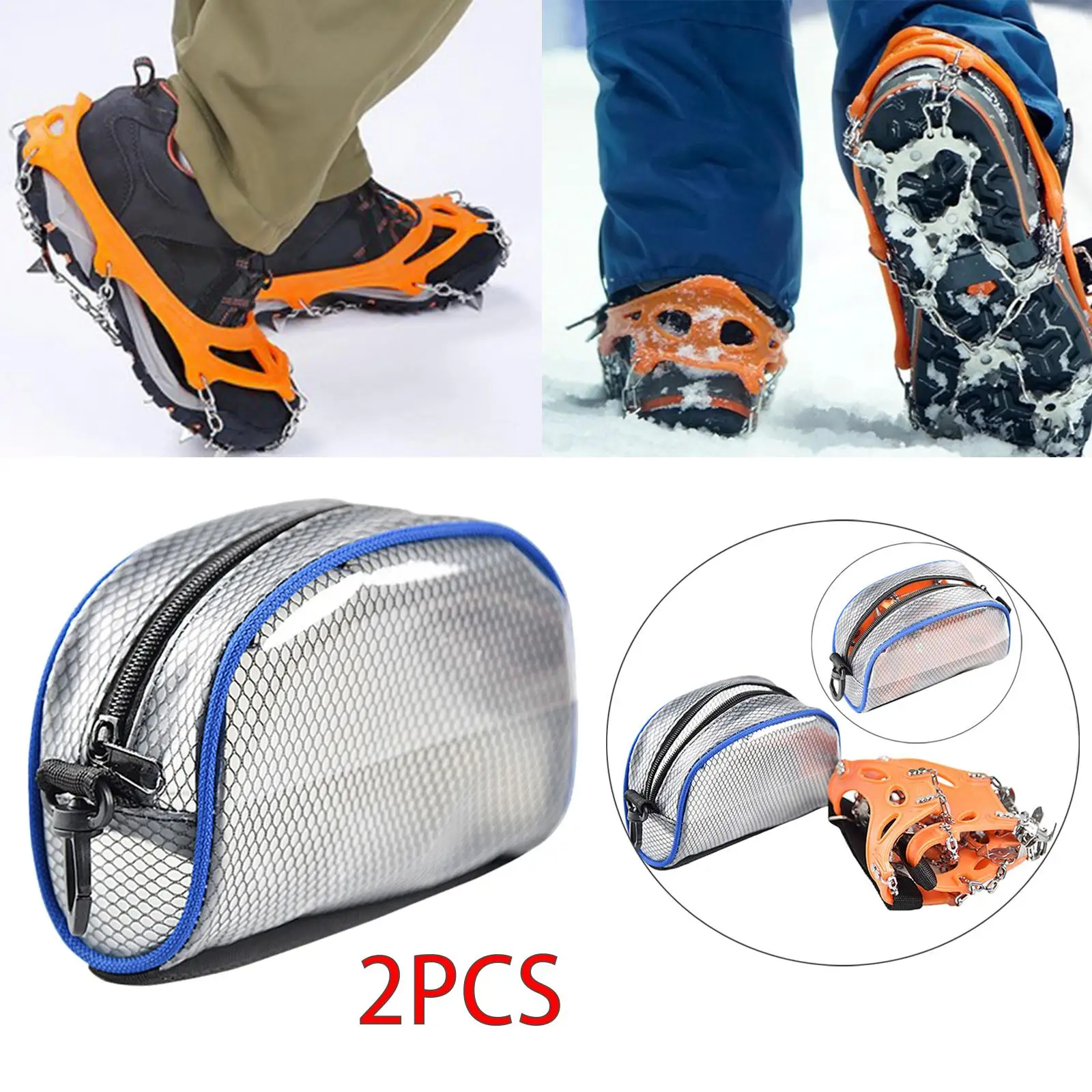 Outdoor Portable Crampon Bag Shoe Bag Cover Shoe Cover Ultralight Waterproof Holders for Walking Adventure Jogging Hiking Sports