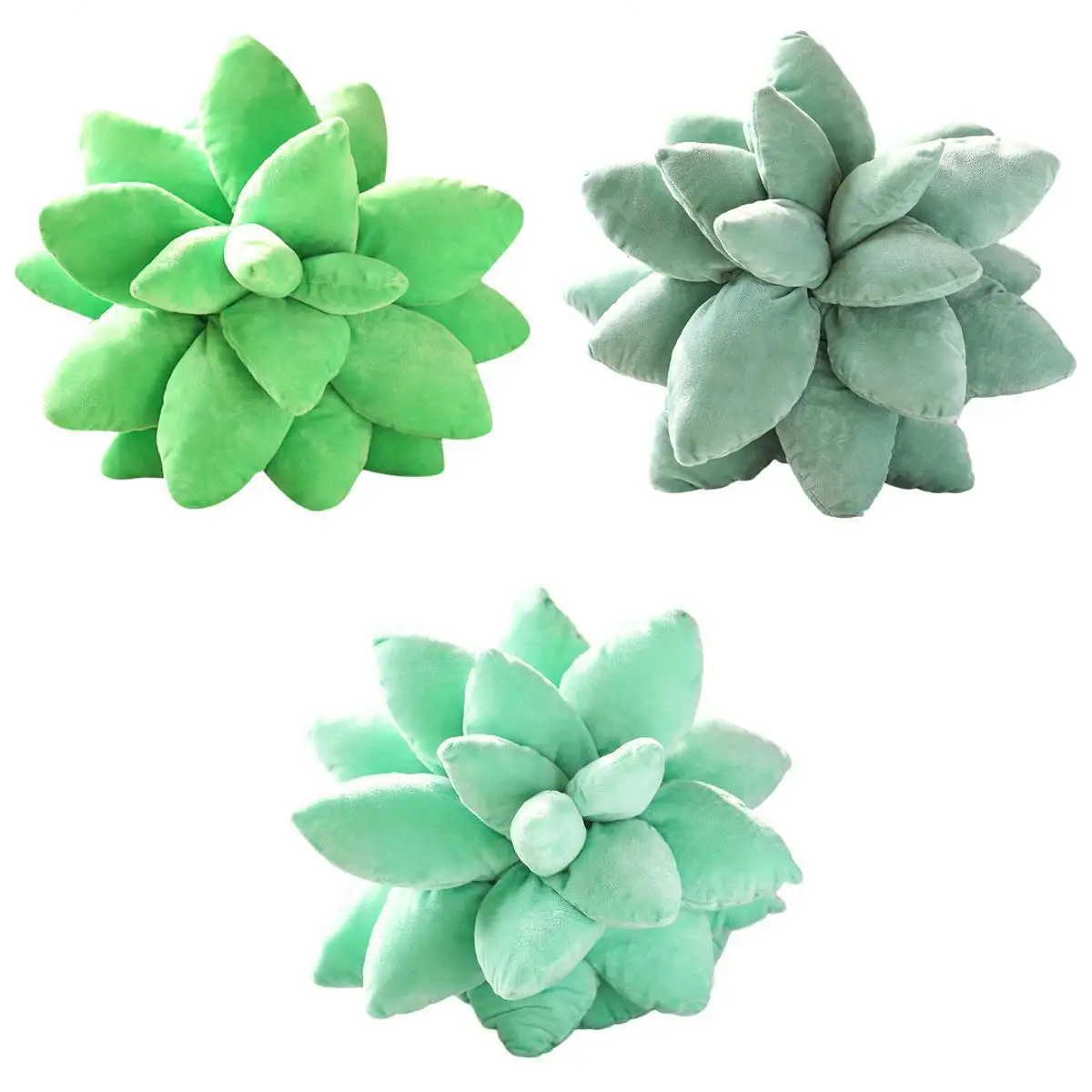 3Pcs 3D Succulents Throw Pillow Novelty Cute   Decoration  Gifts