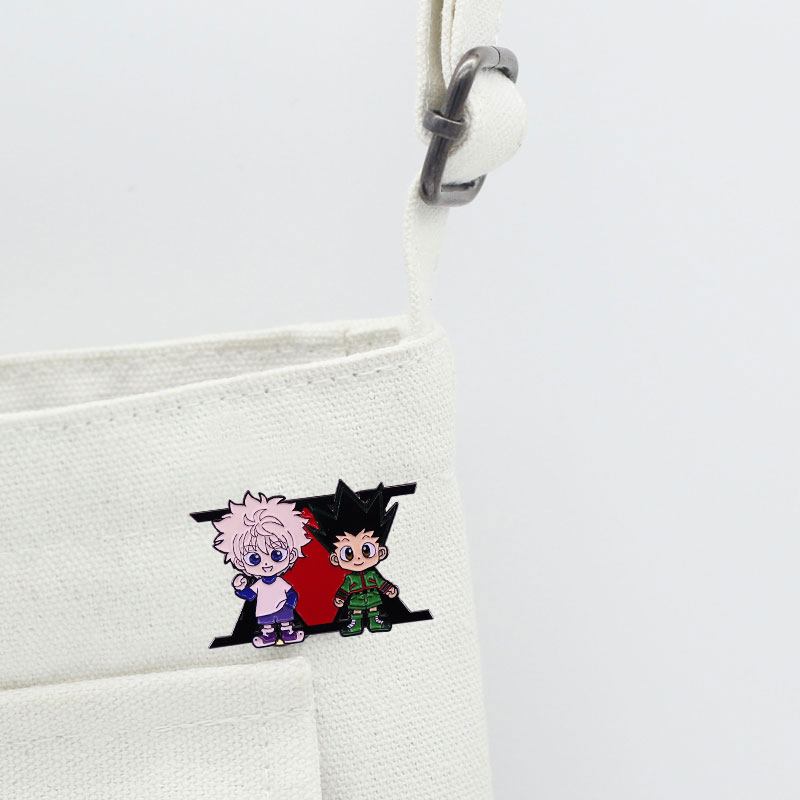 Hunter X Hunter Killua und Gon Emaille Pin Brosche Cartoon Abzeichen Freund Geschenk Zubehör – Detail 5