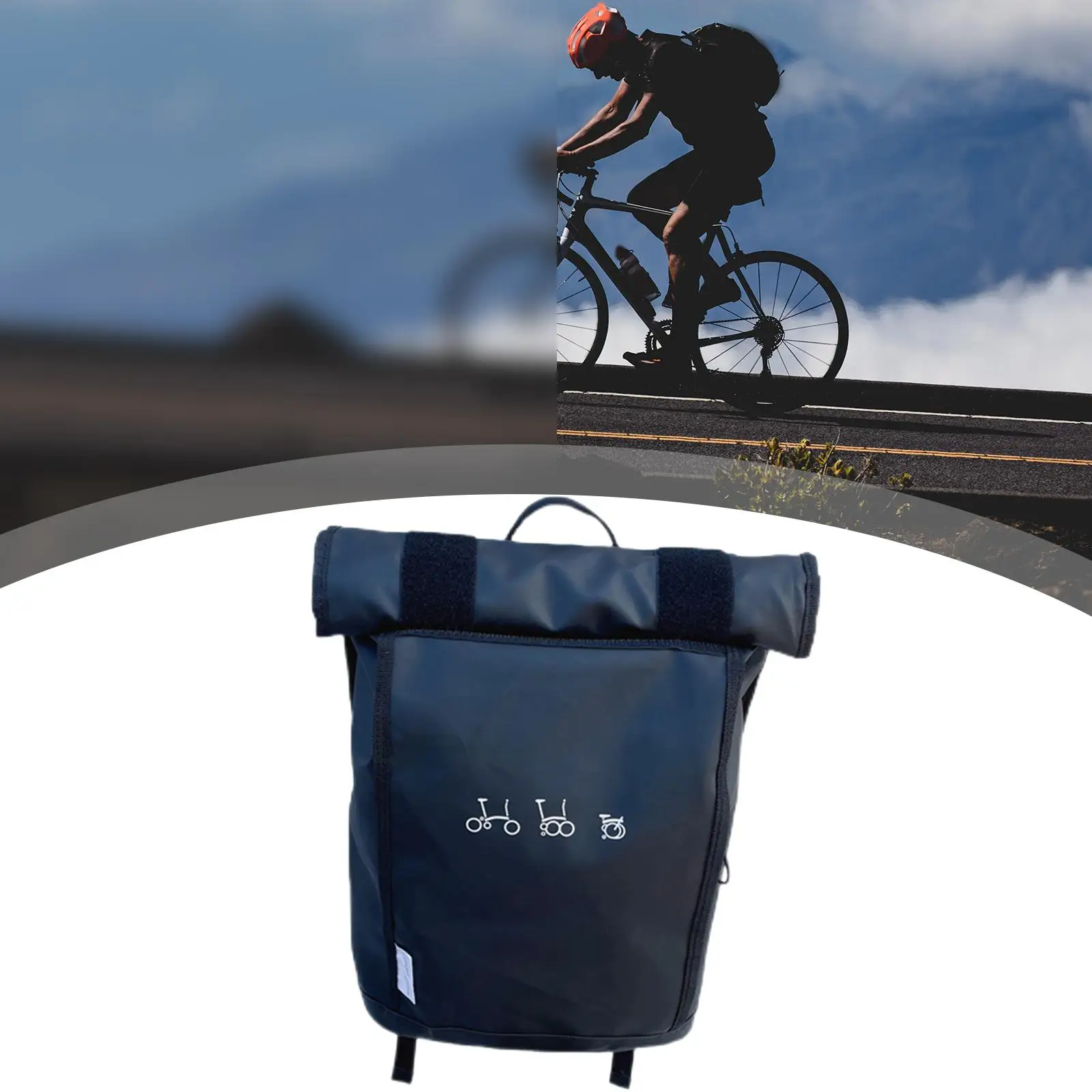 Folding Bike Front Bag Basket Bicycle Frame Bag for Riding Cycling Camping