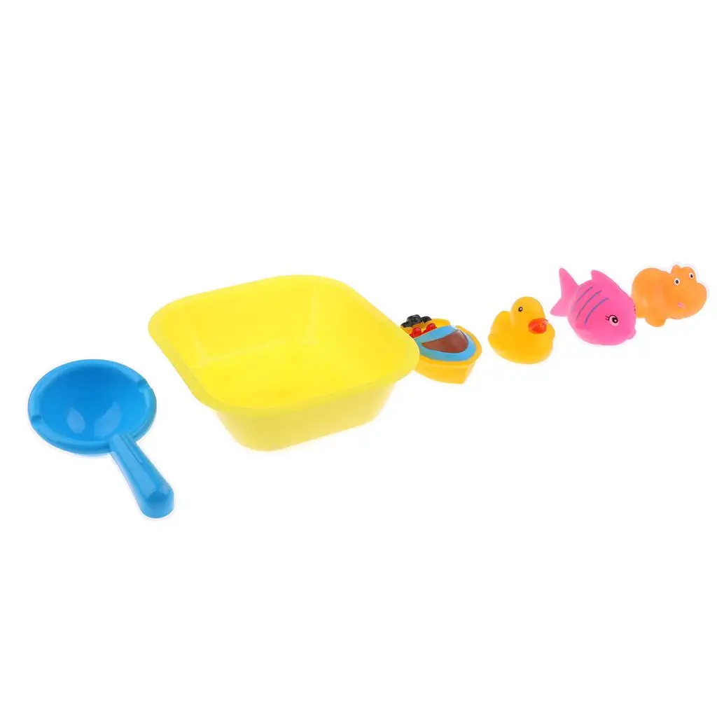 Kid Baby Water Bath Game Squeezing Squeaky Animal Duck Toys Gift