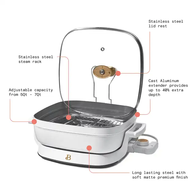 Beautiful 6 Qt Programmable Slow Cooker, Black Sesame by Drew Barrymore -  AliExpress