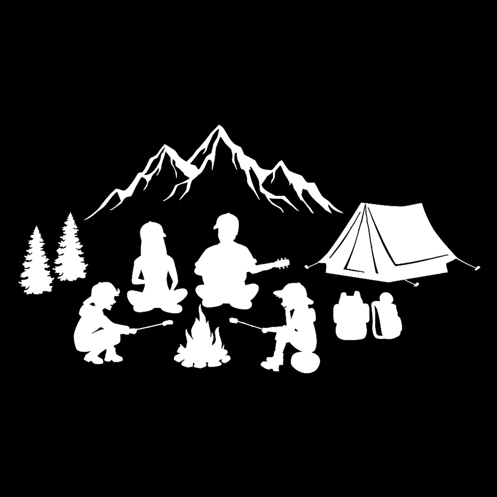 Autoaufkleber Outdoor Lagerfeuer Familie Camping Muster VINYL AUFKLEBER Zubehör Niedlich, Persönlichkeit, Produkte Dekoration Aufkleber PVC – Detail 2