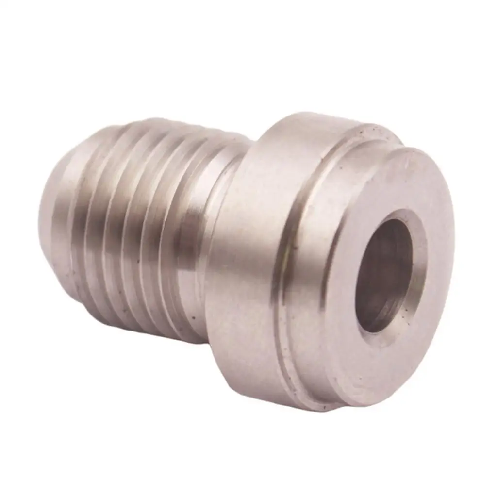 Silver AN-3 Straight Weld Adapter Fittings Connector CNC Machined Fuel Tank