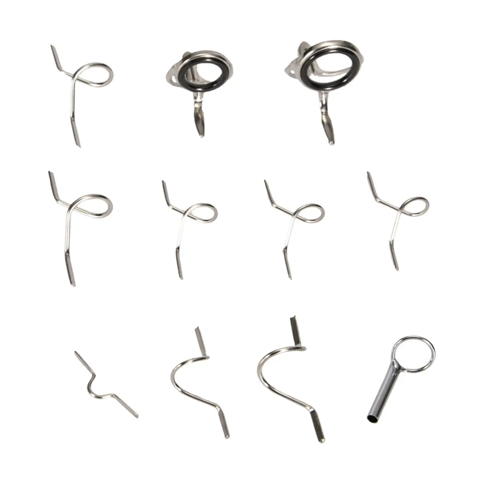 9FT 4-6WT Fly Fishing Rod Guide Building K Type Eye Rings Kits Hook Keeper