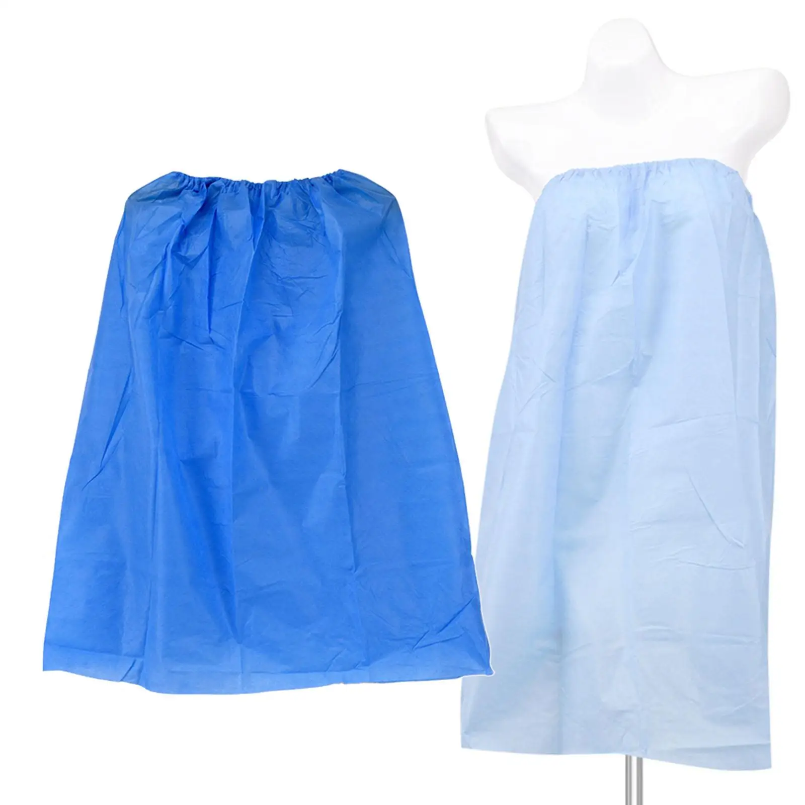 10pcs Sauna Disposable Bath Skirt Bath Wrap for Spa for Women Girls Blue
