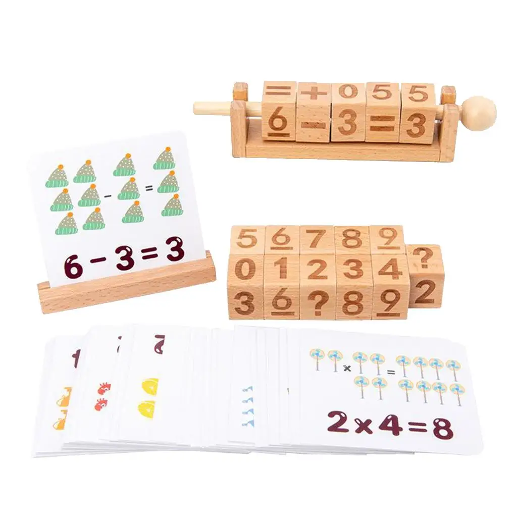 Match Letter Building Blocks Game Cards Cognitive Number Learning