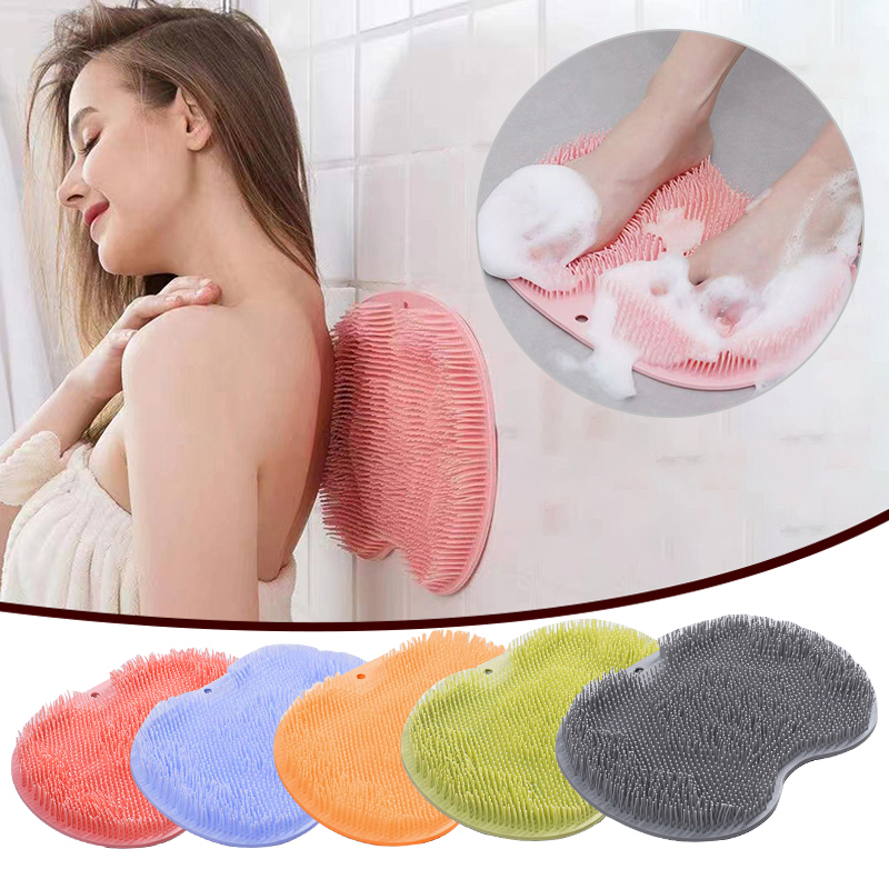 Best of Exfoliating Shower Massage Scraper Bathroom Non-slip Bath Mat Back Massage Brush Silicone Foot Wash Body Cleaning Bathing Tool Reviews & Tips